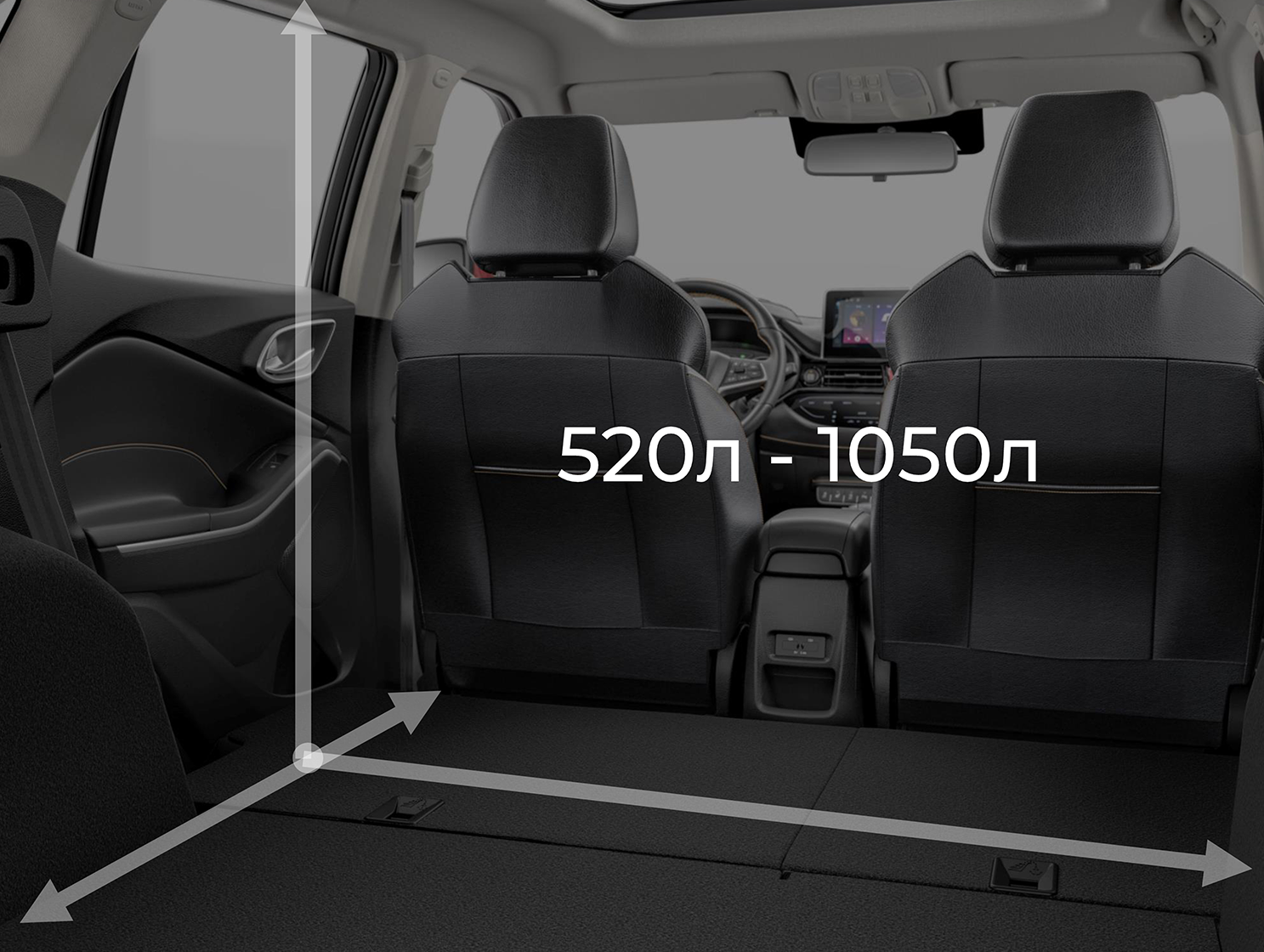 Великий простір багажного відділення. JAC JS4